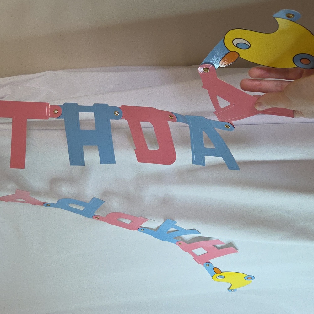 Baby Born Doll Happy Birthday Duck Banner Zapf Creation 90s Vintage Never Used